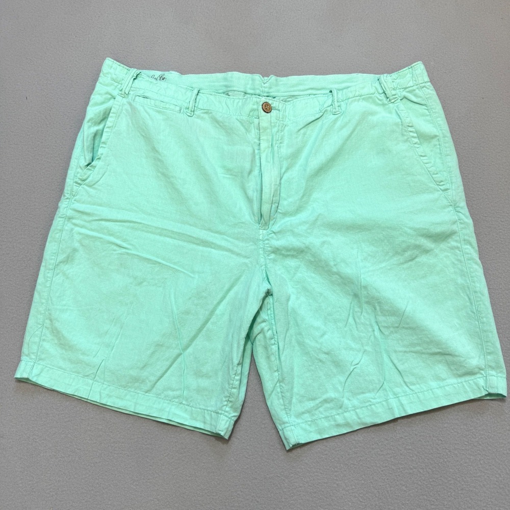 POLO RALPH LAUREN Classic Fit Shorts Mens 44B Mint Green Linen Blend 9" Inseam